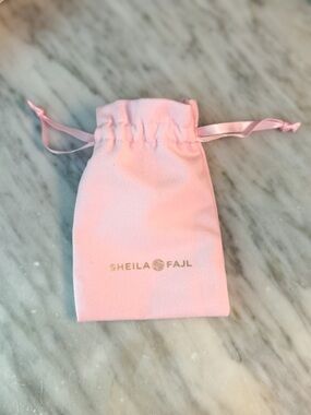 Sheila Fajl Pink Drawstring Jewelry Pouch
